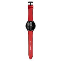 Curea sport din piele eses pentru Samsung Galaxy Watch 4, 5, 6, 7 - Roșu, 20 mm