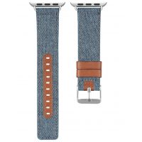 esess Curea din piele formală pentru Apple Watch - Albastru 42mm, 44mm, 45mm, 49mm