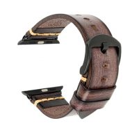 esess Curea din piele vintage pentru Apple Watch - Marron 38mm, 40mm, 41mm