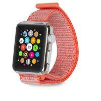 Curea din nailon eses pentru Apple Watch - Roșu portocaliu 42 mm, 44 mm, 45 mm, 49 mm