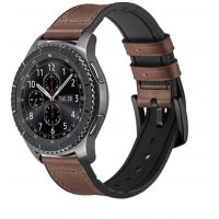 eses Curea sport din piele netedă - Maro închis, 22 mm