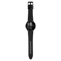 Curea sport din piele eses pentru Samsung Galaxy Watch 4, 5, 6, 7 - Negru, 20 mm