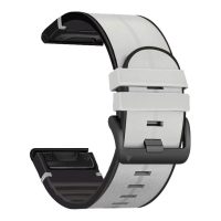 Curea sport din piele eses pentru Garmin - Gri deschis, QuickFit 26 mm