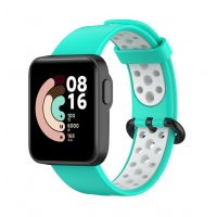 eses Curea din silicon cu orificii pentru Xiaomi Mi Watch Lite - Alb mentă