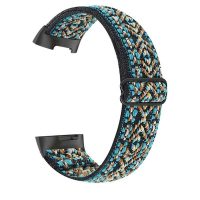 eses Curea elastică pentru Fitbit Charge 5 și 6 - Cu model, turcoaz maro