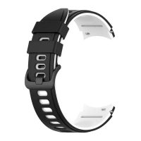 eses Curea din silicon pentru Samsung Galaxy Watch 4, 5, 6, 7 - Alb-negru, 20 mm