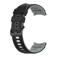eses Curea din silicon pentru Samsung Galaxy Watch 4, 5, 6, 7 - Negru gri, 20 mm