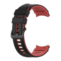 eses Curea din silicon pentru Samsung Galaxy Watch 4, 5, 6, 7 - Negru roșu, 20 mm