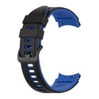 eses Curea din silicon pentru Samsung Galaxy Watch 4, 5, 6, 7 - Negru albastru, 20 mm