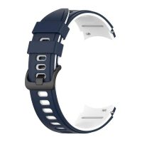 eses Curea din silicon pentru Samsung Galaxy Watch 4, 5, 6, 7 - Albastru alb, 20 mm