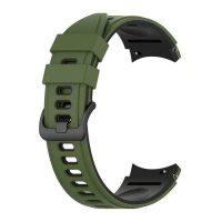 Curea din silicon eses pentru Samsung Galaxy Watch 4, 5, 6, 7 - Kaki negru, 20 mm