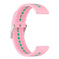 eses Curea din silicon cu gauri - Roz verde, 22 mm