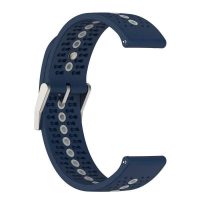 eses Curea din silicon cu gauri - Gri albastru inchis, 22 mm