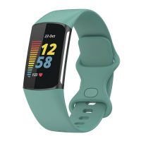 curea siliconică ESS pentru Fitbit Charge 5 și 6 - Dimensiuni S, Verde