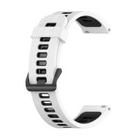 eses Curea din silicon cu orificii - Alb negru, 22 mm