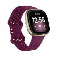 eses Curea din silicon cu orificii pentru Fitbit Versa 3 și 4, Sense 1 și 2 - Mărimea L, violet