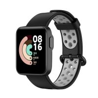 Curea perforata din silicon eses pentru Xiaomi Redmi Watch 2 - Negru Gri