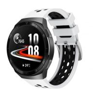 eses Curea din silicon perforata pentru Huawei Watch GT 2e - Alb negru
