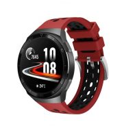 eses Curea din silicon perforata pentru Huawei Watch GT 2e - Rosu negru