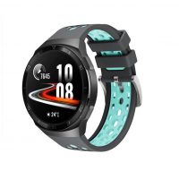 Brățară din silicon cu orificii pentru Huawei Watch GT 2e - Gri turcoaz