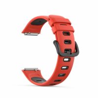 Curea sport din silicon eses pentru Huawei Band 7 - Roșu Negru