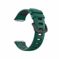 Curea sport din silicon eses pentru Huawei Band 7 - Verde Negru