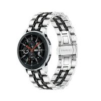 Curea metalică cu eliberare rapidă eses pentru Garmin - Argintiu Negru, 20 mm