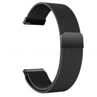 Curea Milanese cu eliberare rapidă pentru Garmin - Neagră, 22 mm
