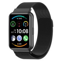 Bucșă milaneză eses pentru Huawei Watch Fit 2 - Neagră