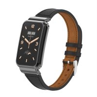 esesi Brățară din piele pentru Xiaomi Smart Band 7 Pro - Neagră