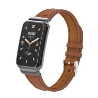 esesi Brățară din piele pentru Xiaomi Smart Band 7 Pro - Maro
