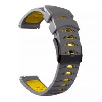 Curea din silicon cu model eses - Gri galben, 20 mm