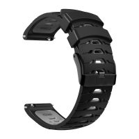 esesi Brățară din silicon cu model - Negru-gri, 22 mm