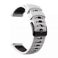Curea din silicon cu model eses - Alb negru, 22 mm