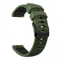 esesi Brățară din silicon cu model - Verde-negru, 22 mm
