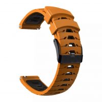 Curea din silicon cu model eses - Portocaliu-negru, 22 mm
