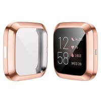 Husă din silicon pentru Fitbit Versa Lite - Auriu roz