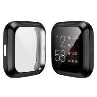 Husă din silicon pentru Fitbit Versa Lite - Neagră
