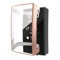 Husă din silicon pentru Fitbit Charge 3 și 4 - Roze Aurie