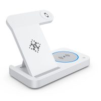 Stand de încărcare pentru dispozitive Apple 15W 4 în 1 - Alb
