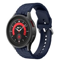 Curea din silicon structurată eses pentru Samsung Galaxy Watch 4, 5, 6, 7 - Albastru închis, 20 mm