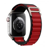 Cureaua eses Alps pentru Apple Watch - Roșu-Negru, 38mm, 40mm, 41mm