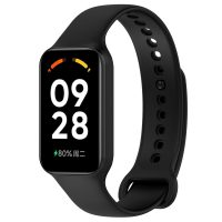 Curea din silicon eses pentru Redmi Smart Band 2 GL și Smart Band 8 Active - Negru