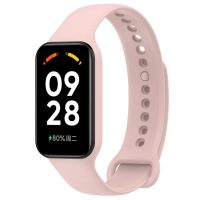 Curea din silicon eses pentru Redmi Smart Band 2 GL și Smart Band 8 Active - Bej roz