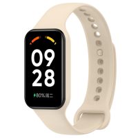 Curea din silicon eses pentru Redmi Smart Band 2 GL și Smart Band 8 Active - Bej