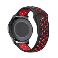 Curea perforată din silicon eses - Negru roșu, 18 mm