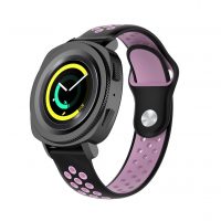 Curea perforată din silicon eses - Negru roz, 18 mm