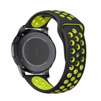 Curea perforată din silicon eses - Negru galben, 18 mm