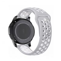 Curea perforată din silicon eses - Gri alb, 18 mm