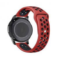 Curea perforată din silicon eses - Roșu negru, 18 mm